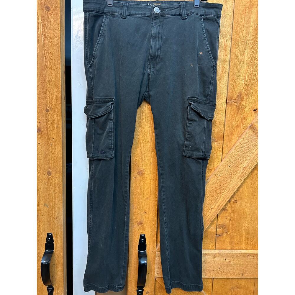 Stitches & Rivets Men's Cargo Pants 36x32 Black Jeans
